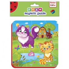 Magnesy piankowe puzzle Koty