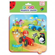 Magnesy piankowe puzzle Wyścigi